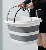 Panier à linge portable, organisateur, outil de nettoyage, sac de rangement, seau à eau pliable, écologique, PP+TPR