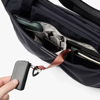 Sac fourre-tout en nylon résistant à l'eau avec fermeture éclair, sac à bandoulière matelassé et rembourré pour le travail, les voyages et l'usage quotidien
