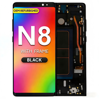 Pantalla LCD de Repuesto para Samsung Note Serie, Reacondicionada, OEM ORG, con Marco, para Reparación de Pantalla de Samsung Note 8 9 10 20U