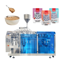 Emballage horizontal automatique de qualité pour aliments humides pour animaux de compagnie Machine à emballer debout pour aliments chat chien poisson Sauce pâte Doypack Machine à emballer