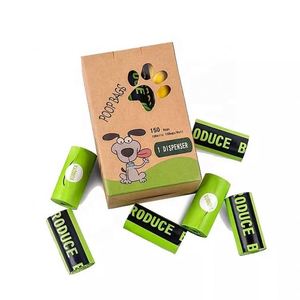 RDY Custom Label Biodegradable <b>Compostable</b> Degradable Dog Waste Disposal Bags Cornstarch Pet Poop Bag Dog Poop Bag for Dog - Product Image 1