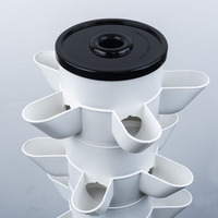 Nouveau Système de Culture Hydroponique Vertical pour Légumes et Herbes, Tour de Jardinage Aéroponique Intérieur/Extérieur avec Pompe et Composant Central