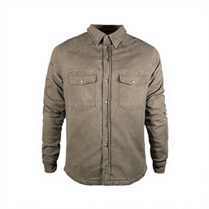 Men's Full Sleeve Polyester/Cotton Blend Plus Size Washed Finish Shirt Solid Color Button Two Pockets Motorbike Apparels All - Product Image 1
