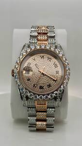 Elegante Reloj de Plata con Moissanita de Alta Calidad, Reloj de Pulsera de Moda, Estilo Joyería Brillante para Mujeres y Hombres, para Fiestas y Uso Diario - Product Image 5