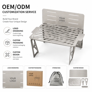 Parrilla Plegable de Titanio para Camping, Parrilla Portátil para Barbacoa al Aire Libre, para Senderismo, Picnic, Cocina, Servicio Personalizado OEM ODM - Product Image 6