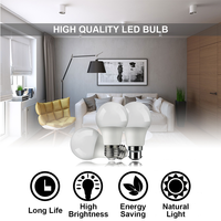 Gran oferta LED A60/E27 bombilla 8W/9W/10W/12W/15W/18W V 220-240V 3000K 4000K 6000K luz sin parpadeo hogar dormitorio utilice la base B22 E27