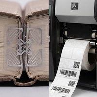 Étiquette RFID pour bibliothèque 50 mm x 50 mm, autocollant transparent en PET, lecture haute densité, étiquette UHF pour la gestion des livres, des archives et des dossiers
