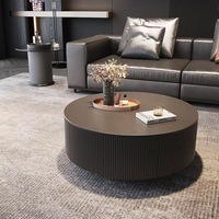 Table basse italienne haut de gamme en bois massif design léger et luxueux pour l'intérieur Table à thé de rangement pour petit appartement et salon