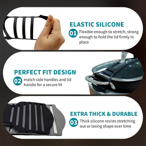 Couvercle en silicone avec sangle de transport et loquet pour autocuiseur <span class=keywords><strong>Ninja</strong></span> Crockpot - Product Image 6