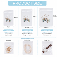 Pochette zippée personnalisée pour bijoux, en PVC transparent, pour ranger les bagues, les boucles d'oreilles, les colliers, les bracelets, emballage transparent