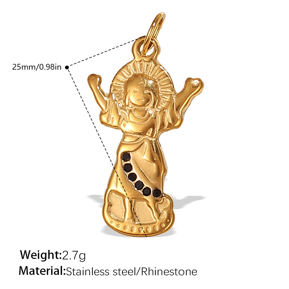 Pj332bkg pendentif diamant noir or