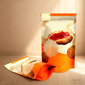 Custom Printed Logo Standup Pouch Bag Resealable Ziplock Matt Finished Clear Window Snack Food Packaging Mylar Doypack Bags - Product Image 2