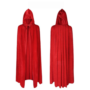 Cape à capuche en velours sanglant pour Halloween, accessoires de <span class=keywords><strong>déguisement</strong></span> pour fête, décorations, costume unisexe pour adulte, en stock, vente en gros - Product Image 3