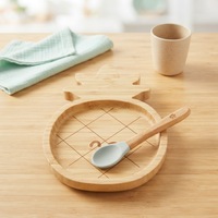 Produits tendances : Assiette bébé en bambou sans BPA, assiette bébé en bambou avec ventouse, assiette enfant en bambou