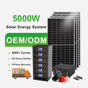 CERRNSS OEM/ODM 10 tahun garansi 6000 + siklus kit lengkap 5Kw 10Kw 20Kw 30Kw 60Kw daya Rumah penggunaan Off Grid sistem energi surya