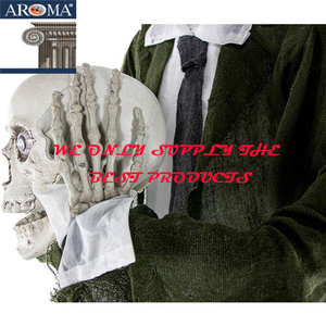 Decorazione <span class=keywords><strong>di</strong></span> <span class=keywords><strong>Halloween</strong></span>: Scheletro Animatronico Verde <span class=keywords><strong>da</strong></span> Appendere con Occhi Luminosi e Bocca Parlante, Accessorio per Feste, 3 Batterie AAA - Product Image 6