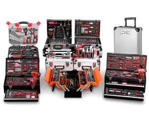 Ensemble d'outils en <span class=keywords><strong>chrome</strong></span> vanadium de 91 pièces en gros, avec les outils à main les plus utilisés pour la réparation à domicile et au garage, dans un coffret à outils en aluminium - Product Image 6