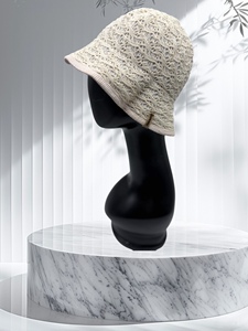 Taiwan Supplier Adult Knitting Beanie 56-58cm Lace Bucket Hat 65% Cotton 35% Polyester for Skiing - Product Image 6