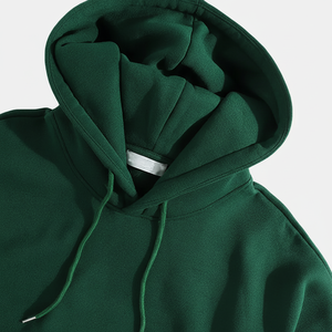 Haute qualité nouveau hiver surdimensionné col rond grande taille couleur unie à manches longues sweat pull fermeture éclair hommes coton sweats à capuche hommes - Product Image 1