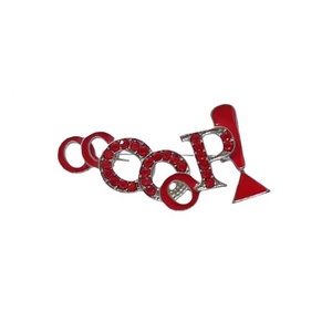 Nuovissima Collezione Fortitude: Gioielli Ispirati al Simbolo Greco DST per Donne, Decorati con Smalto Rosso e Strass, in Lega Traforata per Matrimoni e Feste - Product Image 6