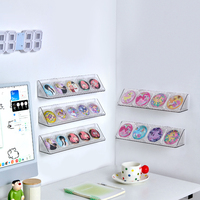 Présentoir mural transparent en plastique pour médailles, badges, épingles, petits flacons de parfum, maquillage et bijoux