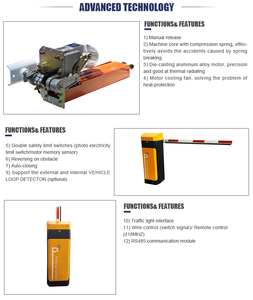 ประตูรั้วกั้นรถยนต์อัตโนมัติคุณภาพดี ความเร็ว 3-<span class=keywords><strong>6</strong></span> วินาที พร้อมบูมตรง 4.5-<span class=keywords><strong>6</strong></span> วินาที สำหรับ<span class=keywords><strong>ลาน</strong></span><span class=keywords><strong>จอด</strong></span><span class=keywords><strong>รถ</strong></span> - Product Image 5