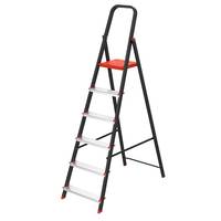Échelle pliante en aluminium de charge maximale de 150kg à 3-5 marches Escaleras portatives d'extérieur en aluminium avec main courante