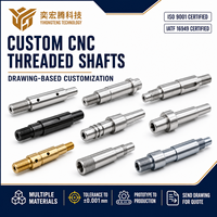 Tiges filetées sur mesure en aluminium, cuivre et laiton, usinées CNC pour systèmes d'automatisation, production OEM, pièces métalliques de précision usinées CNC