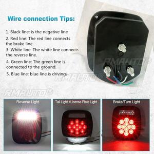 2 pièces, feux arrière de voiture 39 LED, feux stop, feux de recul, feux de freinage, feux de plaque d'immatriculation pour camion/remorque/bateau, pour Jeep Wrangler TJ CJ 76-06 - Product Image 3