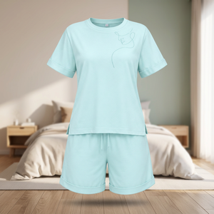 Stylish Women's Eco-Friendly Cashmere T-Shirt 100% Polyester Spandex Breathable Lightweight Loose Short Sleeve Print Hole Casual - Product Image 3