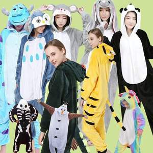 Pijamas de franela de actuación Nezha de animales de dibujos animados para niños, ropa de casa gruesa de una pieza Ao Binghou con trajes transfronterizos - Product Image 2