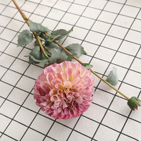 FL-735 Vente en gros de fleurs artificielles modernes en soie Dahlia, Saint-Valentin, automne, faites à la main, décoration de table pour la maison, mariage, hôtel