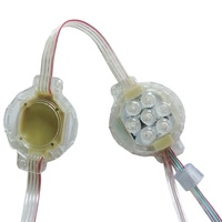 Éclairage ponctuel à pixels adressables étanche IP68 DC24V IC8206 IC 50 mm de diamètre SMD5050 RGB 7 LED