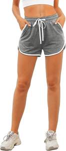 กางเกงขาสั้นสำหรับผู้หญิงกางเกงขาสั้นกีฬาวิ่งปลาโลมามีกระเป๋าและมีเชือกผูกลำลองเลานจ์นอนหลับ Y2K ชายหาด - Product Image 6