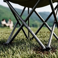Chaise de camping portable à dossier haut, légère et pliable, en acier carbone, tissu Oxford 600D, pour la randonnée, le pique-nique, la pêche