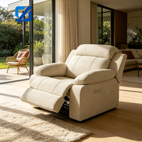 Fauteuil inclinable électrique individuel, pivotant et personnalisable, en tissu moderne pour salon, chambre et hôtel