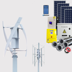 กังหันลมอุตสาหกรรมพลังงานแสงอาทิตย์ 5kW/8kW/10kW/20kW 48V/220V กังหันลมแกนตั้ง ใบพัดแก้ว/หินบะซอลต์ มอเตอร์สามเฟส R&X R&X-5000 - Product Image 1