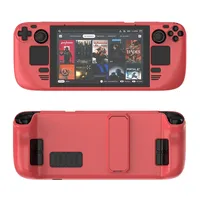 Pour Steam Deck /OLed Game Console Cover Shell avec support Antichoc Protection Case Frame Protector Stand Housse antidérapante