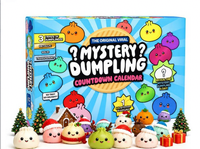 Calendrier de l'Avent 24 jours USA 2026 : Boîte Mystère de Noël en forme de Dumpling, Jouet Anti-stress à Presser, Petites Boules d'Imitation en TPR