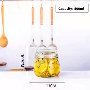 Barattolo di vetro ermetico da 17 once con elemento riscaldato piccolo contenitore per alimenti contenitore contenitore <span class=keywords><strong>cucina</strong></span> inscatolamento <span class=keywords><strong>Set</strong></span> di <span class=keywords><strong>barattoli</strong></span> di vetro - Product Image 6