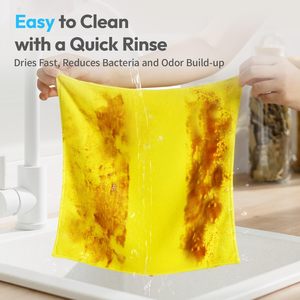 Özel Logolu Hızlı Kuruyan Örme Ekolojik 400 gr/m² Mikrofiber Emici Mutfak Temizlik Bezi Siyah Havlu - Product Image 2