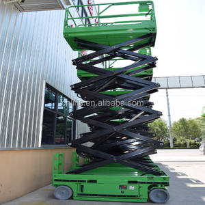 Platform kerja udara 320kg 350kg gunting hidrolik pompa sendiri meja Platform angkat 8m 12m 10m gunting listrik truk angkat - Product Image 3