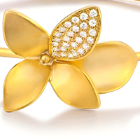 VM JEWELRY Pulsera de Plata 925 con Flor de Calla y Diamantes, Diseño Clásico Unisex, Certificación NGTC, Cadena y Eslabones, Aniversario