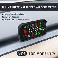 Nouveau V614 HUD de voiture intelligent, affichage multifonction tête haute, compteur de vitesse, accessoires électroniques pour Tesla Model 3 Model Y