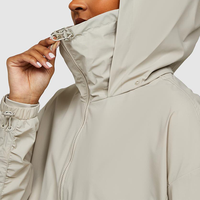 Veste de sport UV pour femmes par robe russe col haut avec protection du visage imprimé design respirant poche et cordon de serrage à la taille