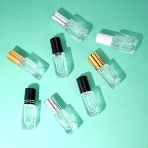 Custom Logo 5ml 10ml 15ml 20ml Clear Frosted Glass Cylinder Roll on <b>Perfume</b> <b>Bottle</b> Small <b>Empty</b> Refillable Screen Printed - Product Image 2