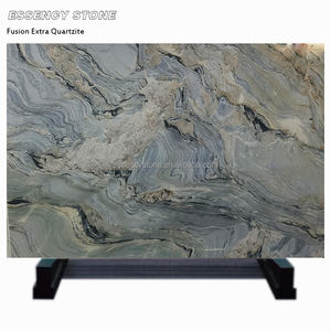 Multicolor Fantasy Quartzite Blue Fusion <span class=keywords><strong>Wow</strong></span> <span class=keywords><strong>Extra</strong></span> Light Green Acabado de cuero Losas Encimeras Pulido Ocean Explosion Blue - Product Image 1