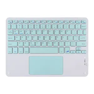 Teclado sem fio para ipad, teclado portátil fino colorido touchpad azul com mouse pad para ipad 10.2 10.5 10.9 11 12.9 2022