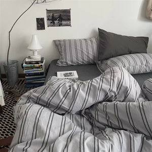 Ins Stripes Series 100 _ Ensemble <span class=keywords><strong>de</strong></span> <span class=keywords><strong>housse</strong></span> <span class=keywords><strong>de</strong></span> <span class=keywords><strong>couette</strong></span> en coton avec taie d'oreiller <span class=keywords><strong>housse</strong></span> <span class=keywords><strong>de</strong></span> <span class=keywords><strong>couette</strong></span> <span class=keywords><strong>220x240</strong></span> Ensembles <span class=keywords><strong>de</strong></span> <span class=keywords><strong>housse</strong></span> <span class=keywords><strong>de</strong></span> <span class=keywords><strong>couette</strong></span> King Size - Product Image 5