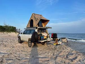 Haute qualité facile à installer <span class=keywords><strong>Camping</strong></span> Triangle aluminium coque dure tente de toit tente de voiture - Product Image 3